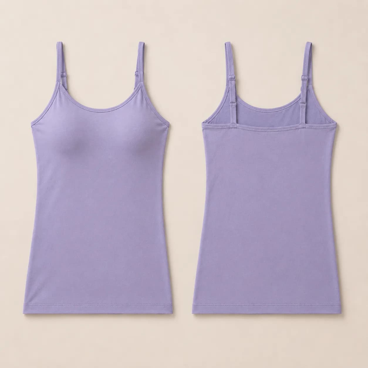 Organic Modal Cotton Padded Camisoles | Lilac