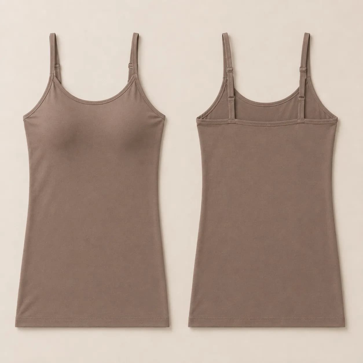 Organic Modal Cotton Padded Camisoles | Moche Brown