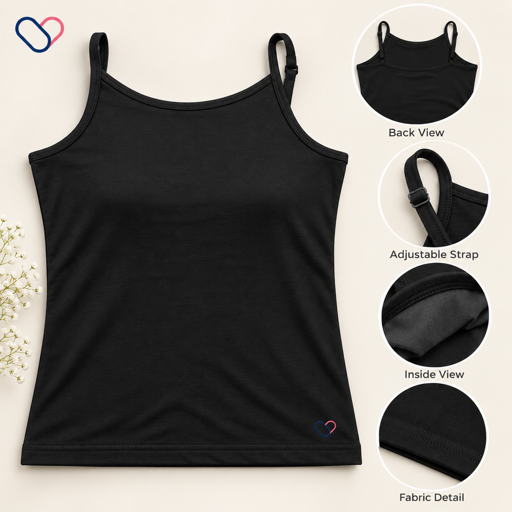 Girls Padded Camisole for 8-16 years | Organic Cotton Modal Fabric