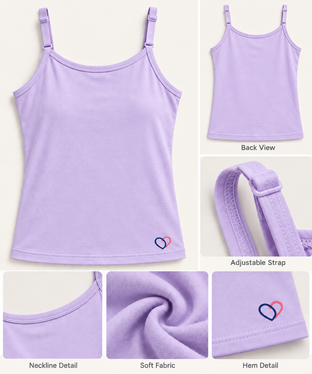 Girls Camisole for 4-16 years | Organic Cotton Modal Fabric
