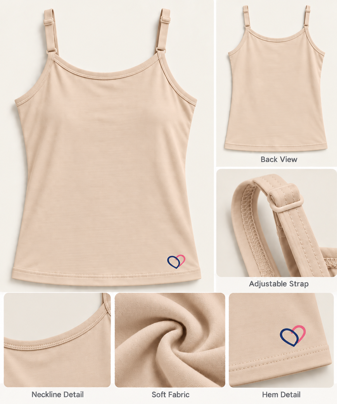 Girls Camisole for 4-16 years | Organic Cotton Modal Fabric
