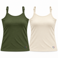 Girls Padded Camisole for 8-16 years | Organic Cotton Modal Fabric | Pack of 2