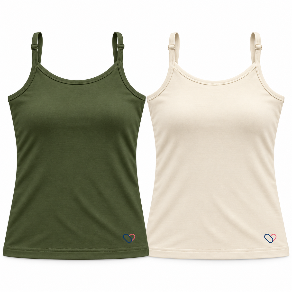 Girls Padded Camisole for 8-16 years | Organic Cotton Modal Fabric | Pack of 2