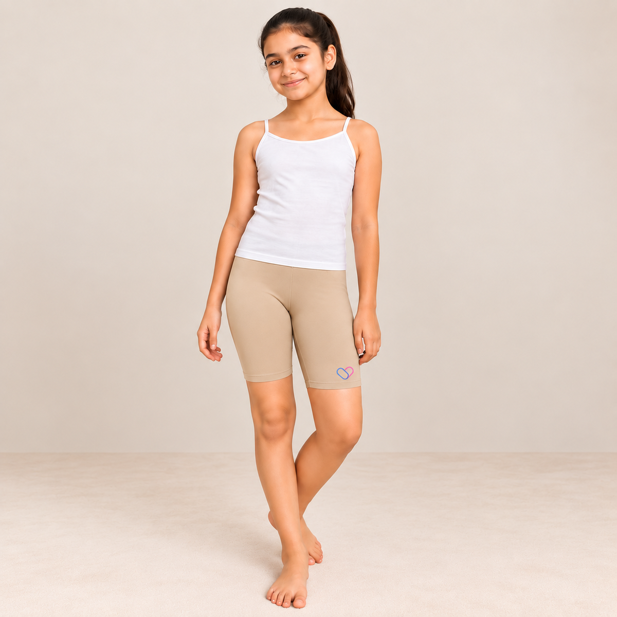 Girls Cycling Tights from 8-16 yrs | Organic Cotton Stretch Fabric