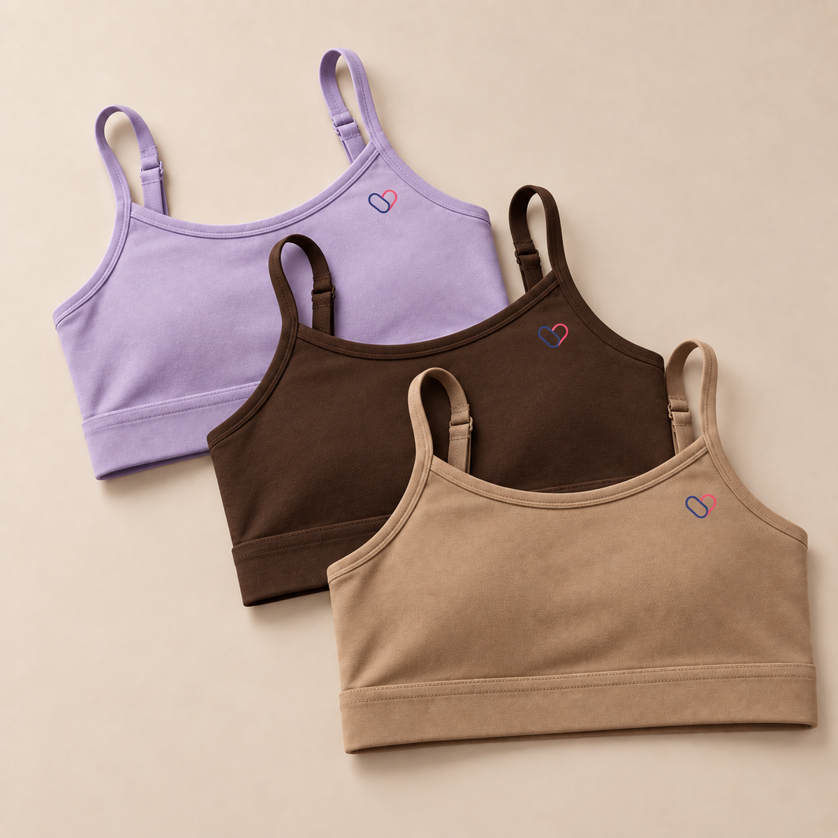 Girls Begginer Bra for 8-16 years | Organic Cotton Modal Fabric (Pack of 3)