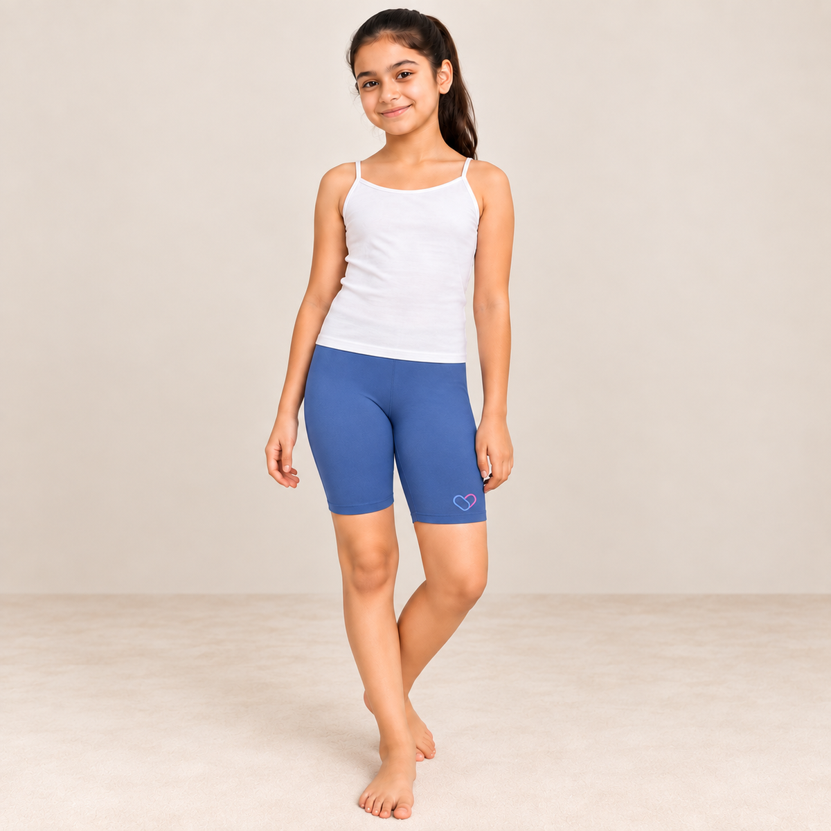 Girls Cycling Tights from 8-16 yrs | Organic Cotton Stretch Fabric