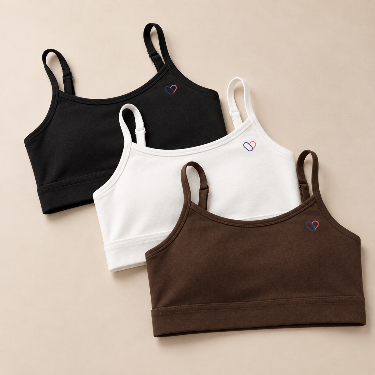 Girls Begginer Bra for 8-16 years | Organic Cotton Modal Fabric (Pack of 3)