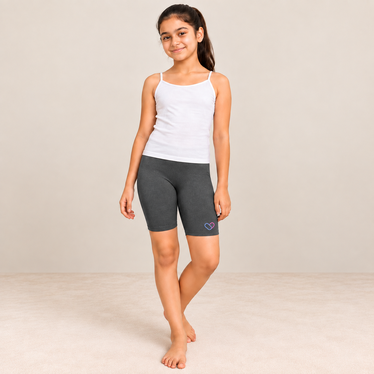 Girls Cycling Tights from 8-16 yrs | Organic Cotton Stretch Fabric