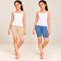 Girls Cycling Tights from 8-16 yrs | Organic Cotton Stretch Fabric (Pack of 2)