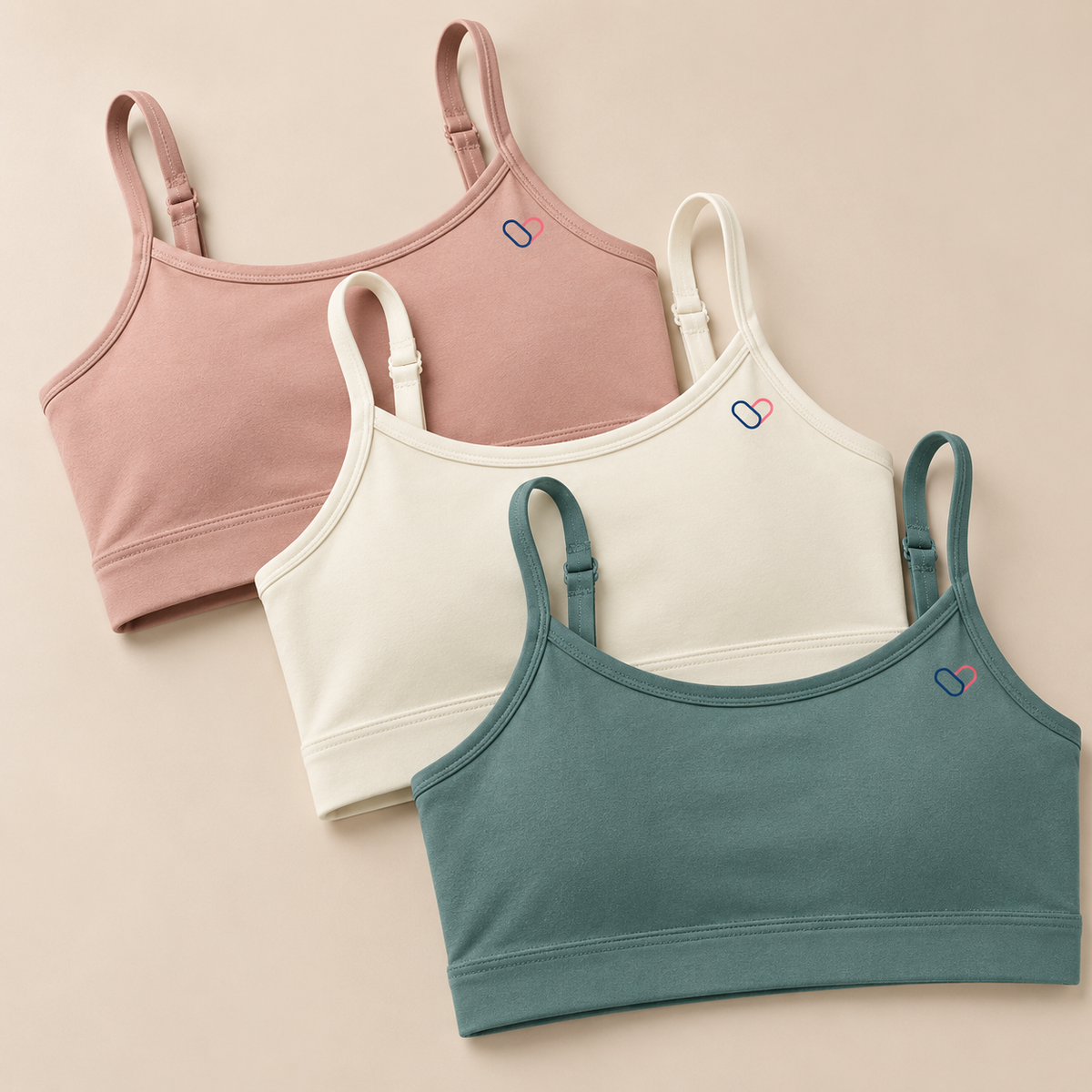 Girls Begginer Bra for 8-16 years | Organic Cotton Modal Fabric (Pack of 3)