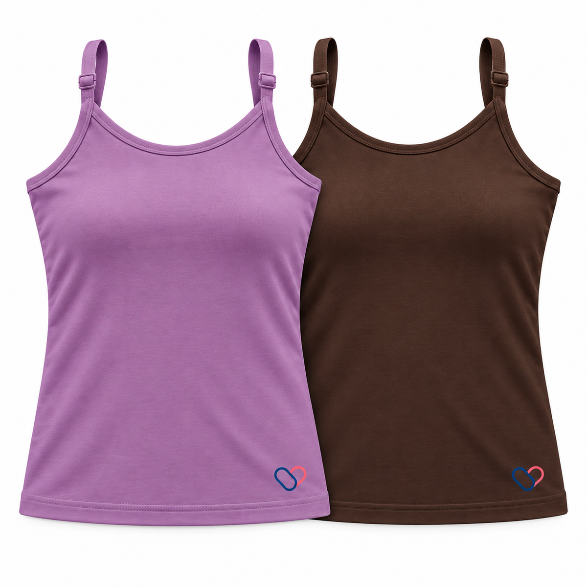 Girls Padded Camisole for 8-16 years | Organic Cotton Modal Fabric | Pack of 2