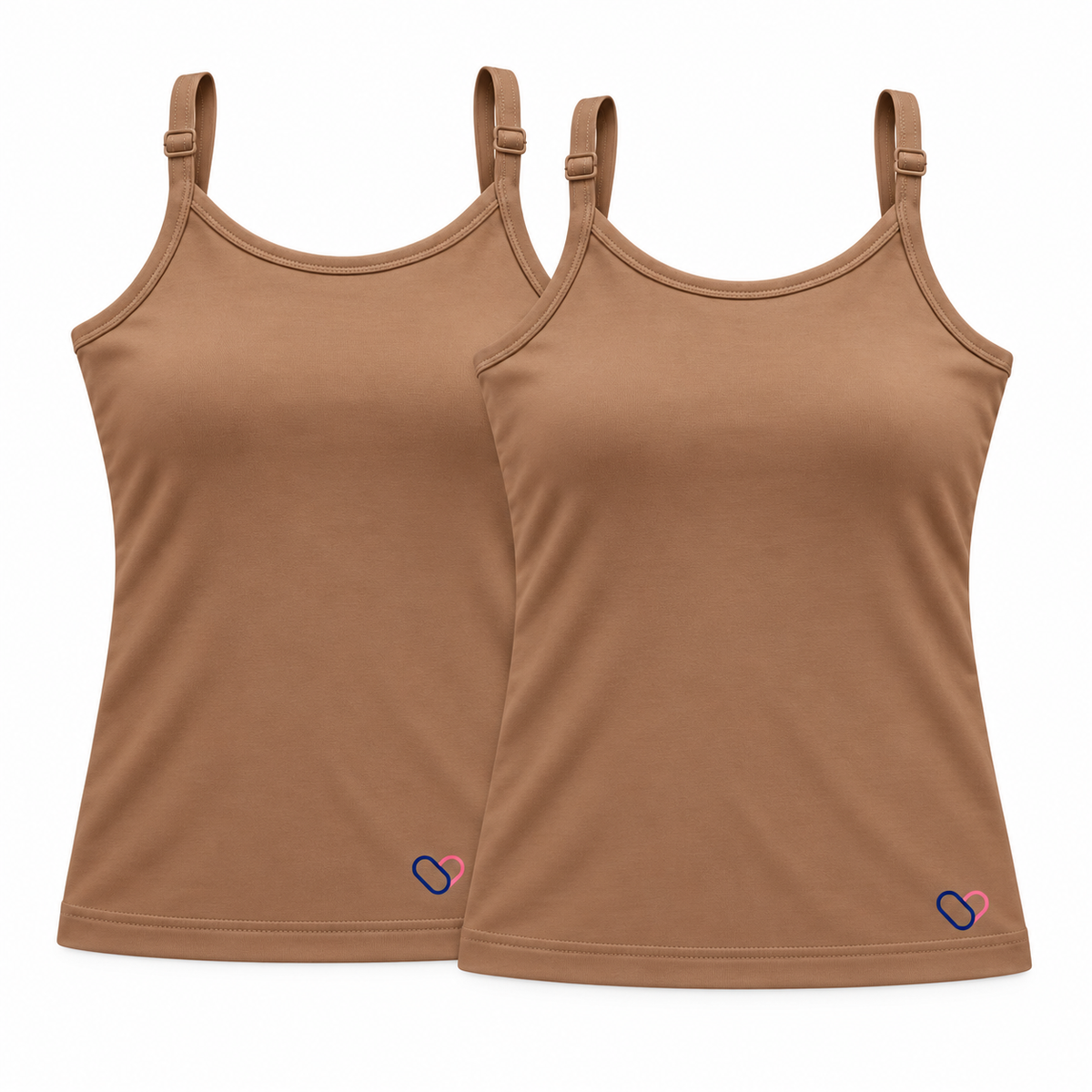 Girls Padded Camisole for 8-16 years | Organic Cotton Modal Fabric | Pack of 2