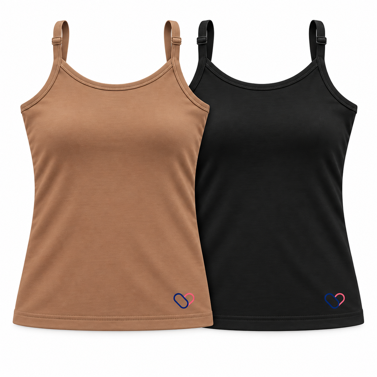 Girls Padded Camisole for 8-16 years | Organic Cotton Modal Fabric | Pack of 2