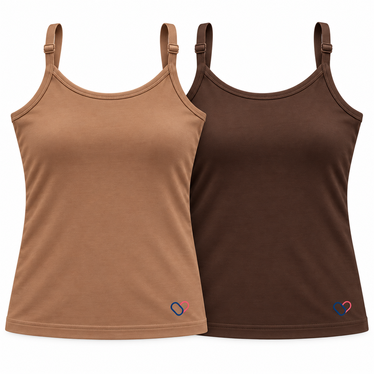 Girls Padded Camisole for 8-16 years | Organic Cotton Modal Fabric | Pack of 2
