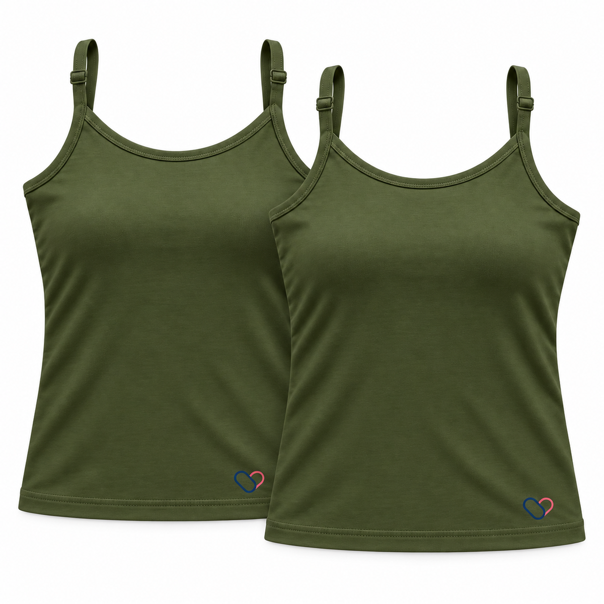 Girls Padded Camisole for 8-16 years | Organic Cotton Modal Fabric | Pack of 2