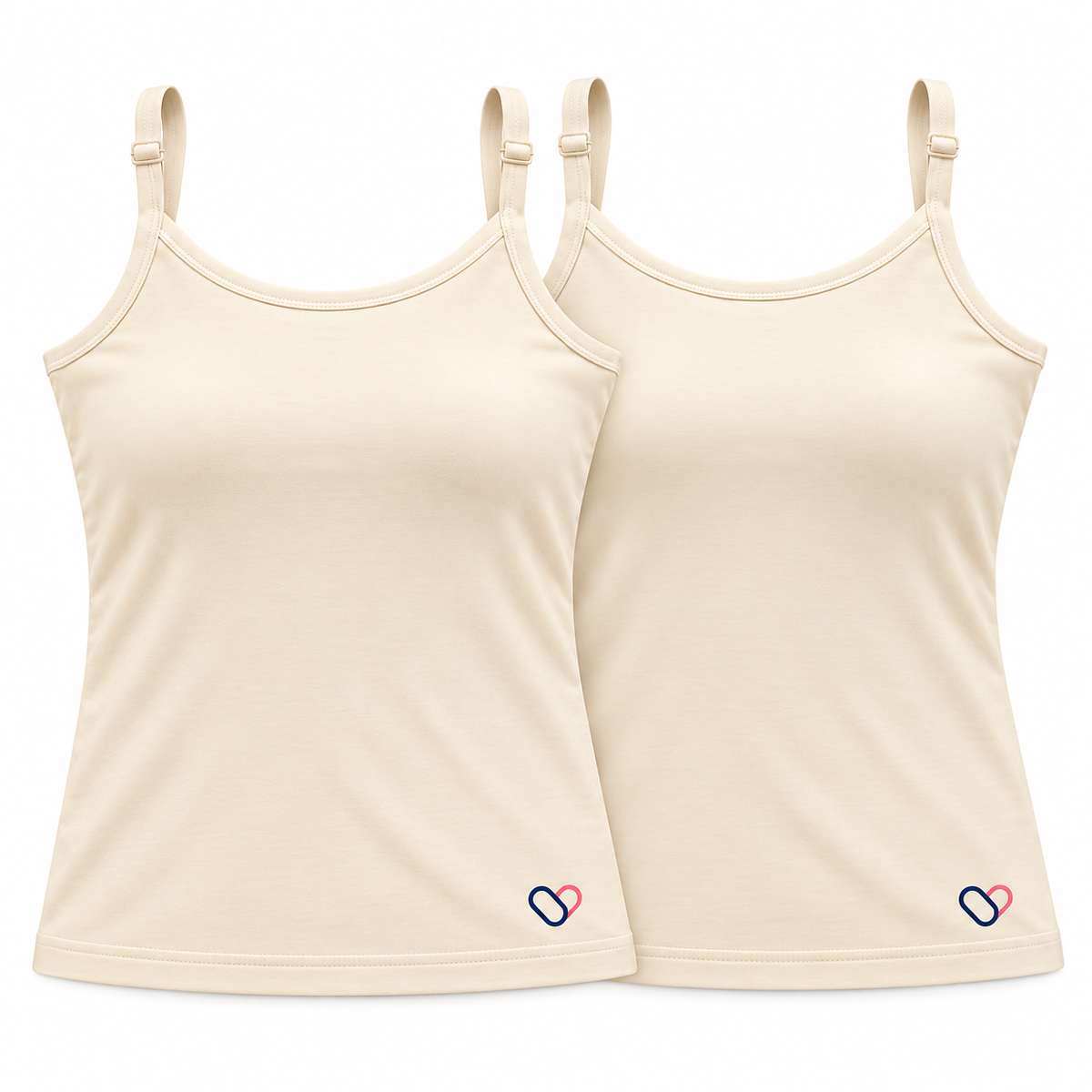 Girls Padded Camisole for 8-16 years | Organic Cotton Modal Fabric | Pack of 2